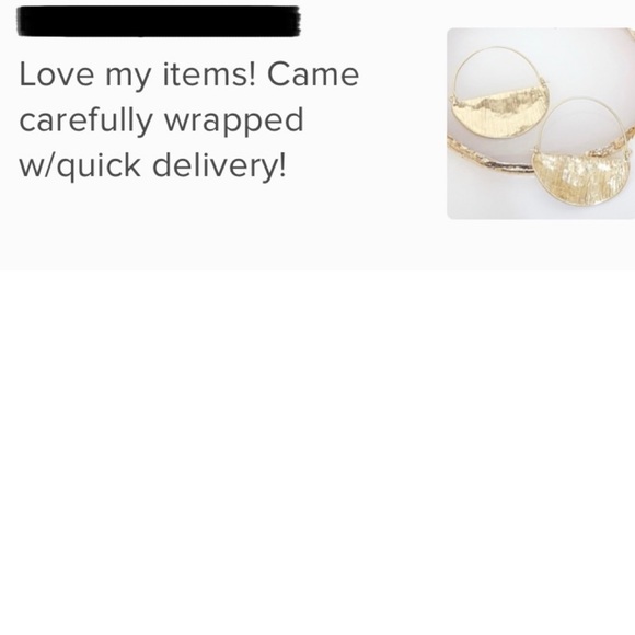 π2/$30 New Anthro Gold Half Moon Hoops - Picture 4 of 4